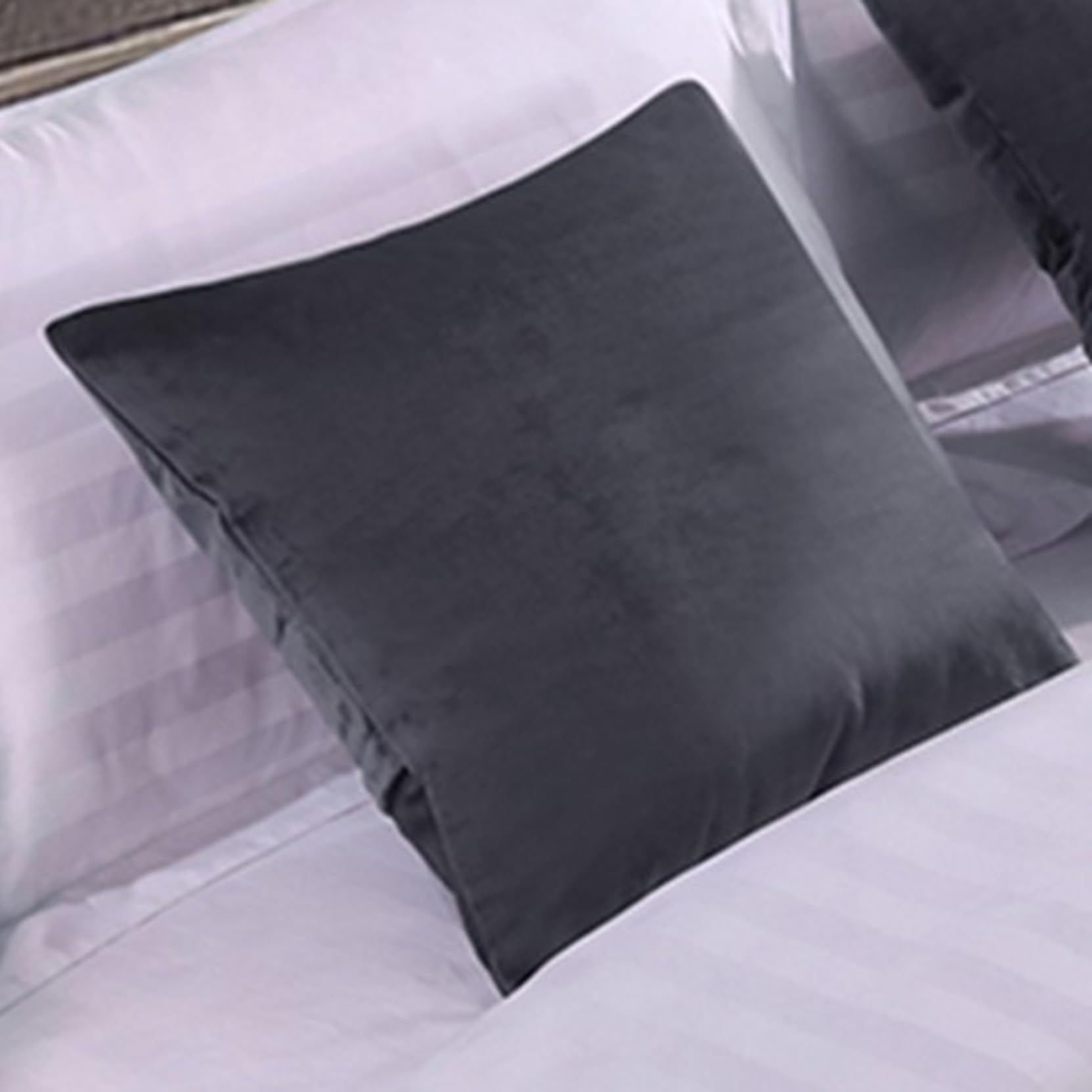 TTiiLoe Matching Cushion Covers Velvet Square Throw Pillow Case Pillowcase for Living Room Sofa Bedroom Couch Chair Car Seat, Grey, 45 * 45cm Cushion Case