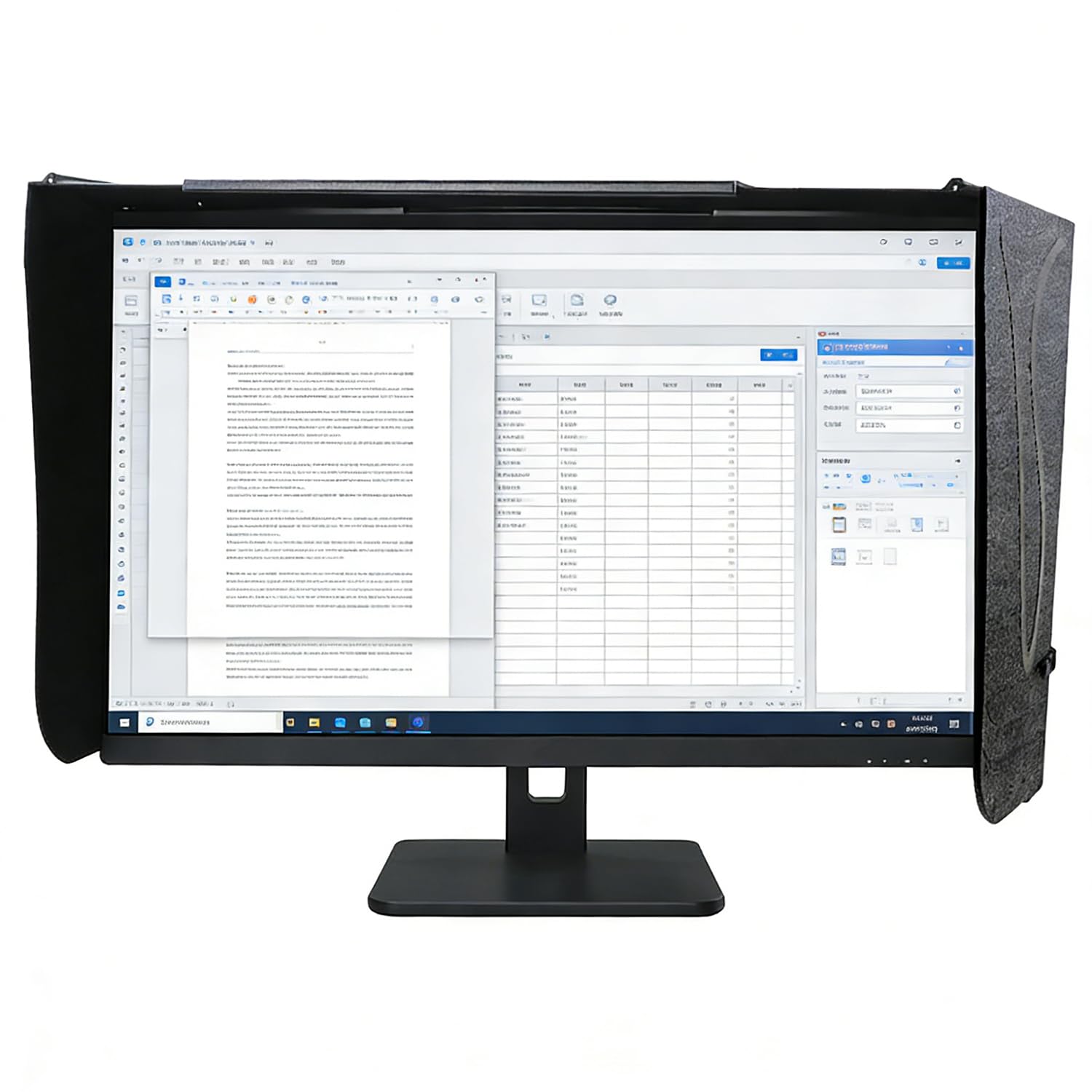 Parasole Per Monitor,17-27 Pollici Coprimonitor Regolabile Parasole per Schermo,per Cornice Esterna del Monitor, Offre Protezione Della Privacy