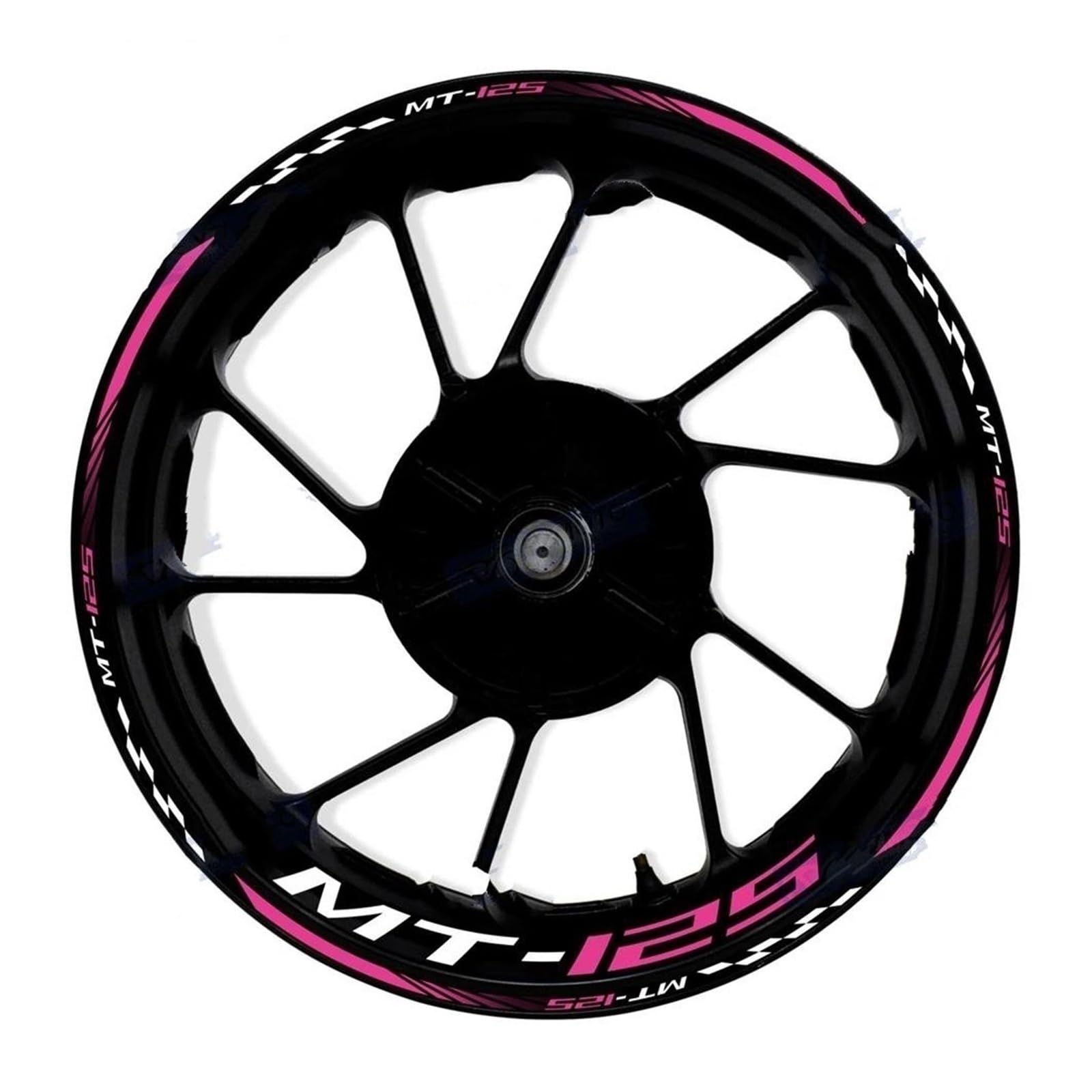 Motorcycle for Yamaha MT-125 MT125 Wheel Stickers Night Reflective Rim Motorbike(Color22)