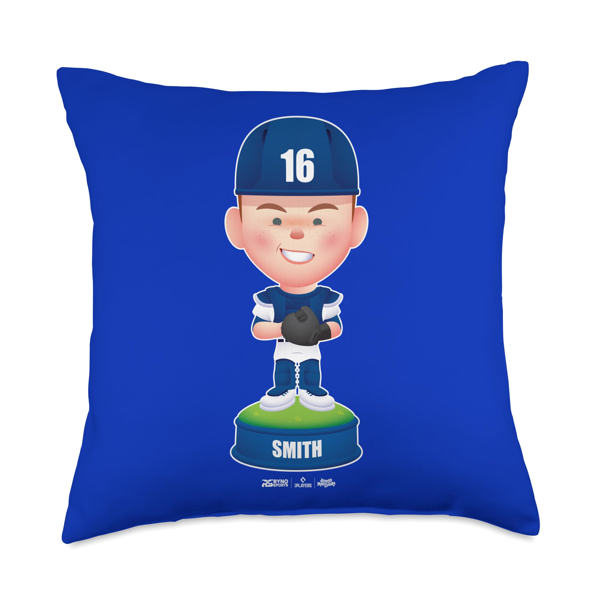 Will Smith Los Angeles Baseball Bobblehead MLBPA Throw Pillow