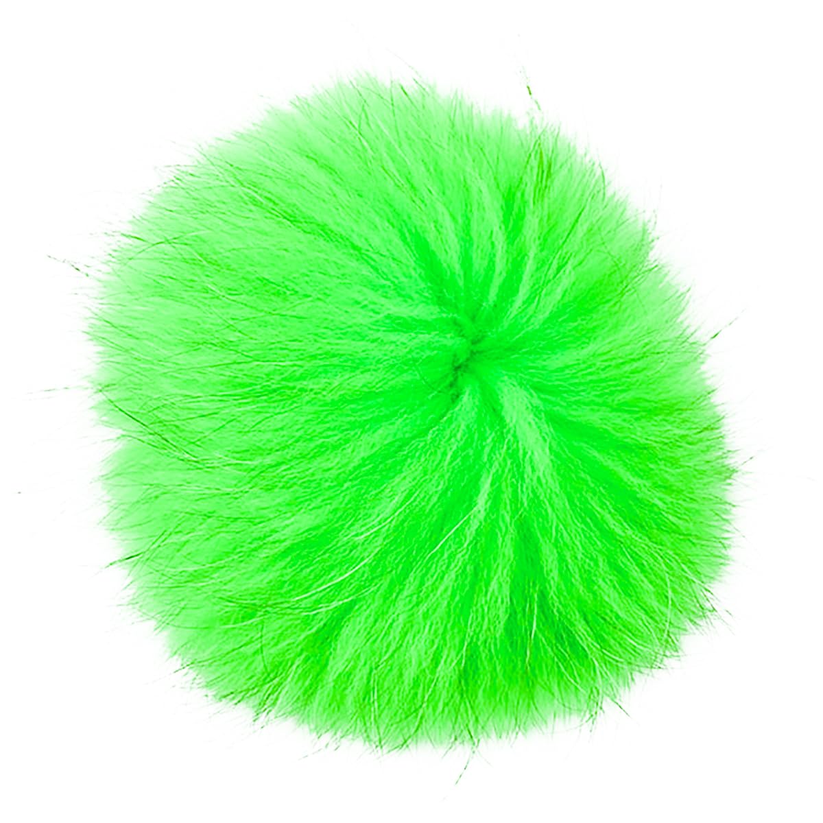 Cozylkx Fluffy Pom Pom with Snap, 13-14cm Hairy Pompom Balls for Detachable Knit Hats Bags Shoes (Grass Green)
