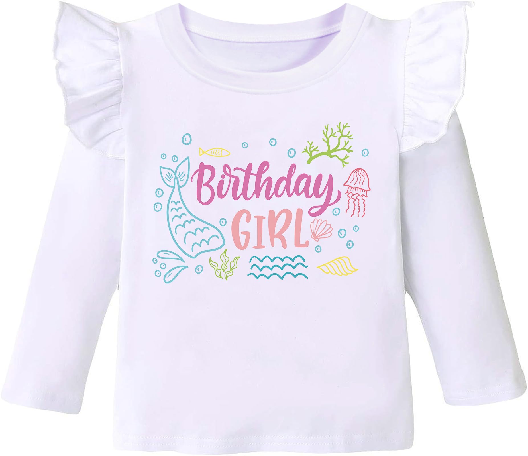 DHASIUE Geburtstag Mädchen Shirt Kleinkind Baby Mädchen Einhorn T-Shirt Geburtstag Tee Outfit Fliege Langarm Top Kleidung