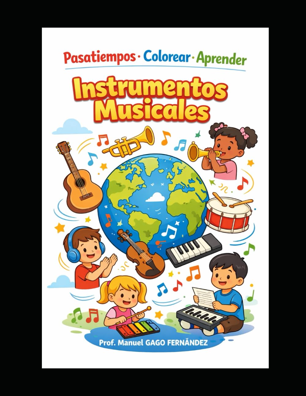 Pasatiempos · Colorear · Aprender – Instrumentos Musicales (Colección Piko)