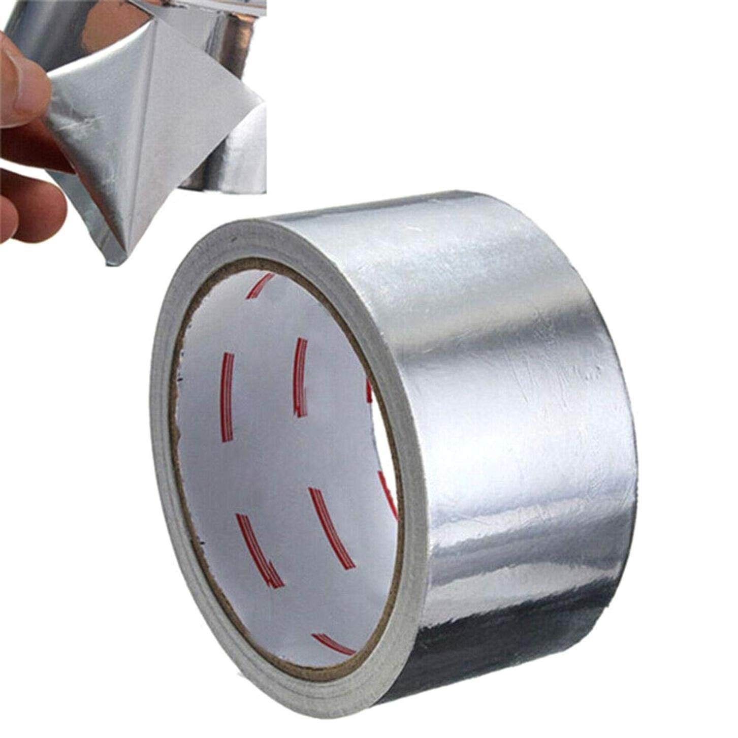 Nastro autoadesivo in alluminio, 15 mm x 50 m, rotolo di nastro adesivo in alluminio per riparazioni HVAC, isolanti, essiccatori, creazione di gioielli artigianali (60 mm x 20 m)