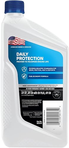 Miniatura 3 de Valvoline - Aceite de motor Daily Protection convencional, 20W-50, protección diaria, 1cuarto de galón (paquete de 6unidades), el embalaje puede