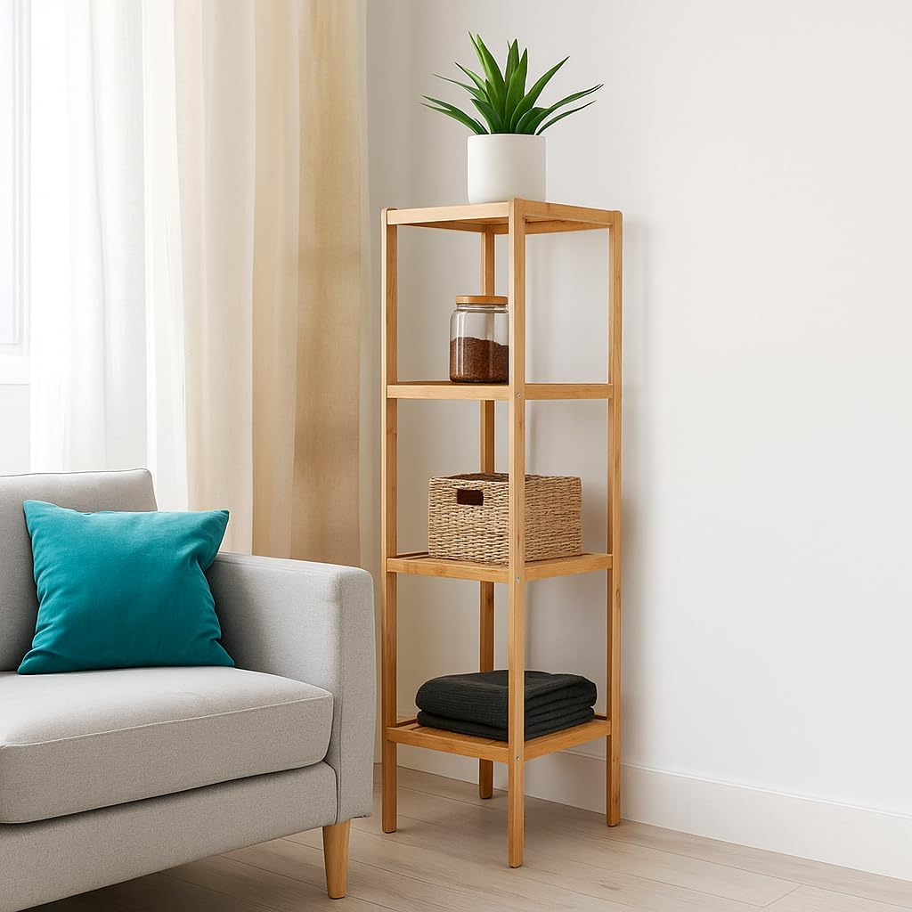 Proman Products Bamboo 4-Tier Shelf