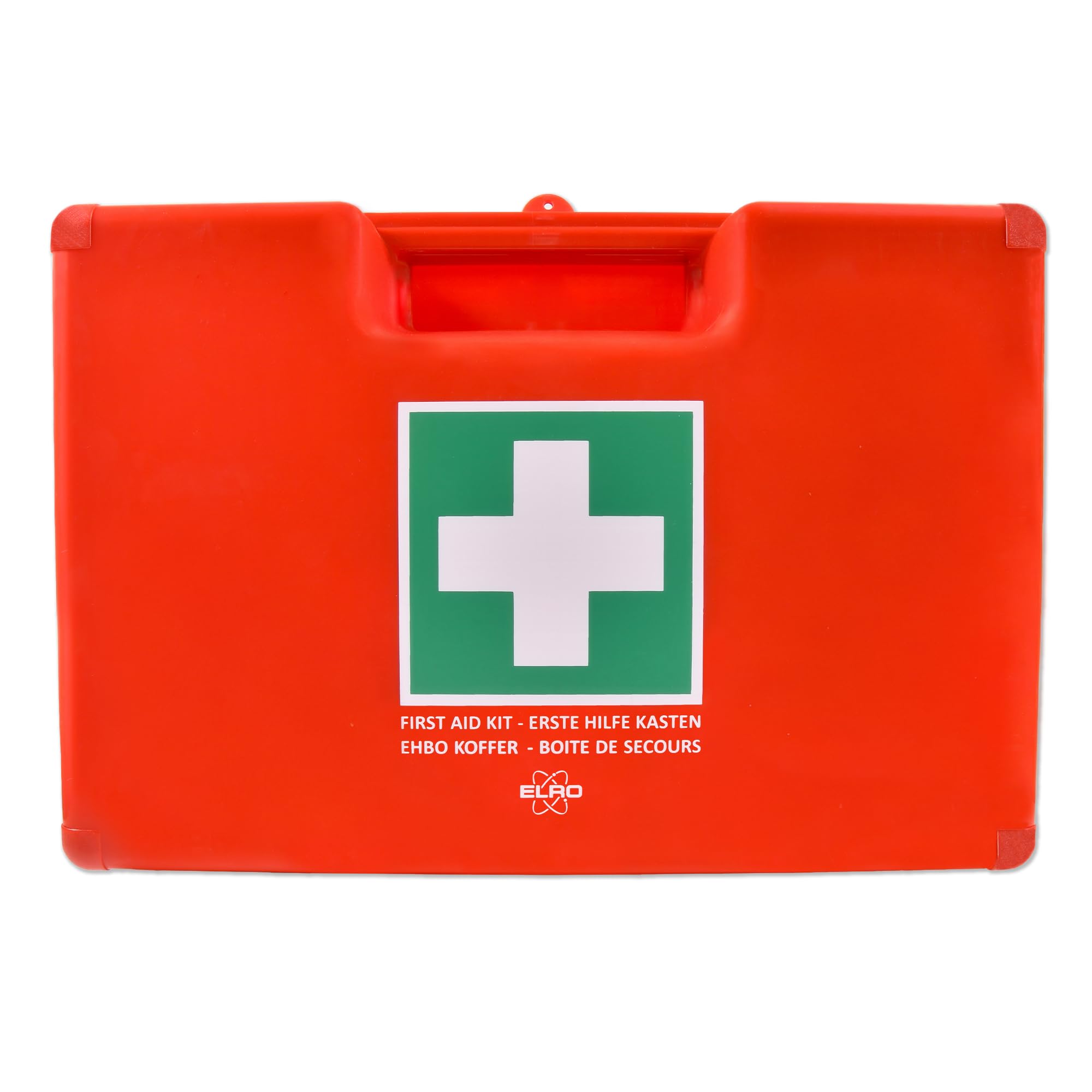 Elro EHBO5000 – Kit de Premiers Secours A Large – 165 pièces – Certifié EN13169 – Pour Bureaux, Associations et Maison – 50+ personnes – Avec Valise Rigide et Support Mural