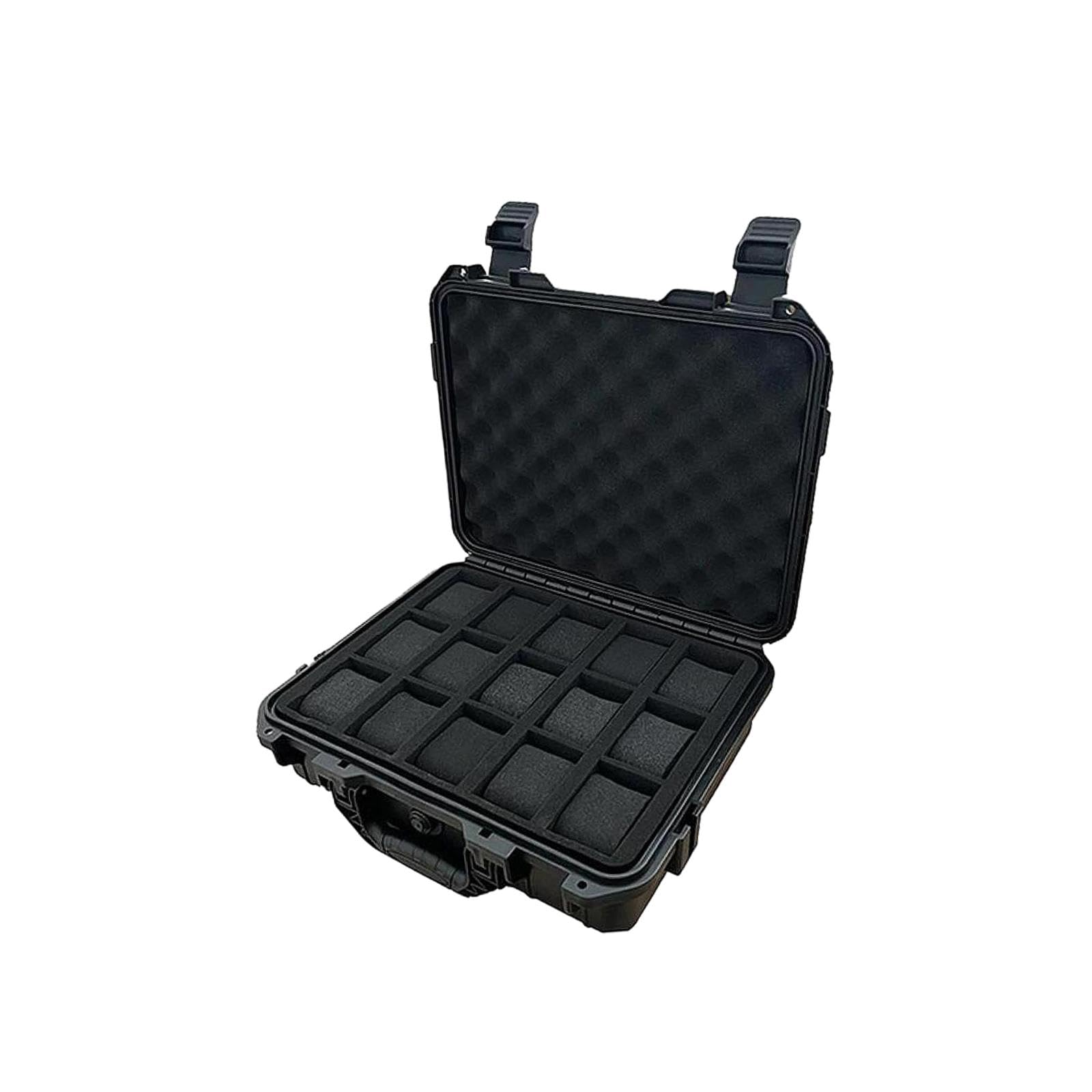 Perfeclan Étui de Transport pour Montre, Compartiment de Protection Compact, 15 emplacements, Anti-poussière, avec Boucle de Verrouillage, étui de Rangement de