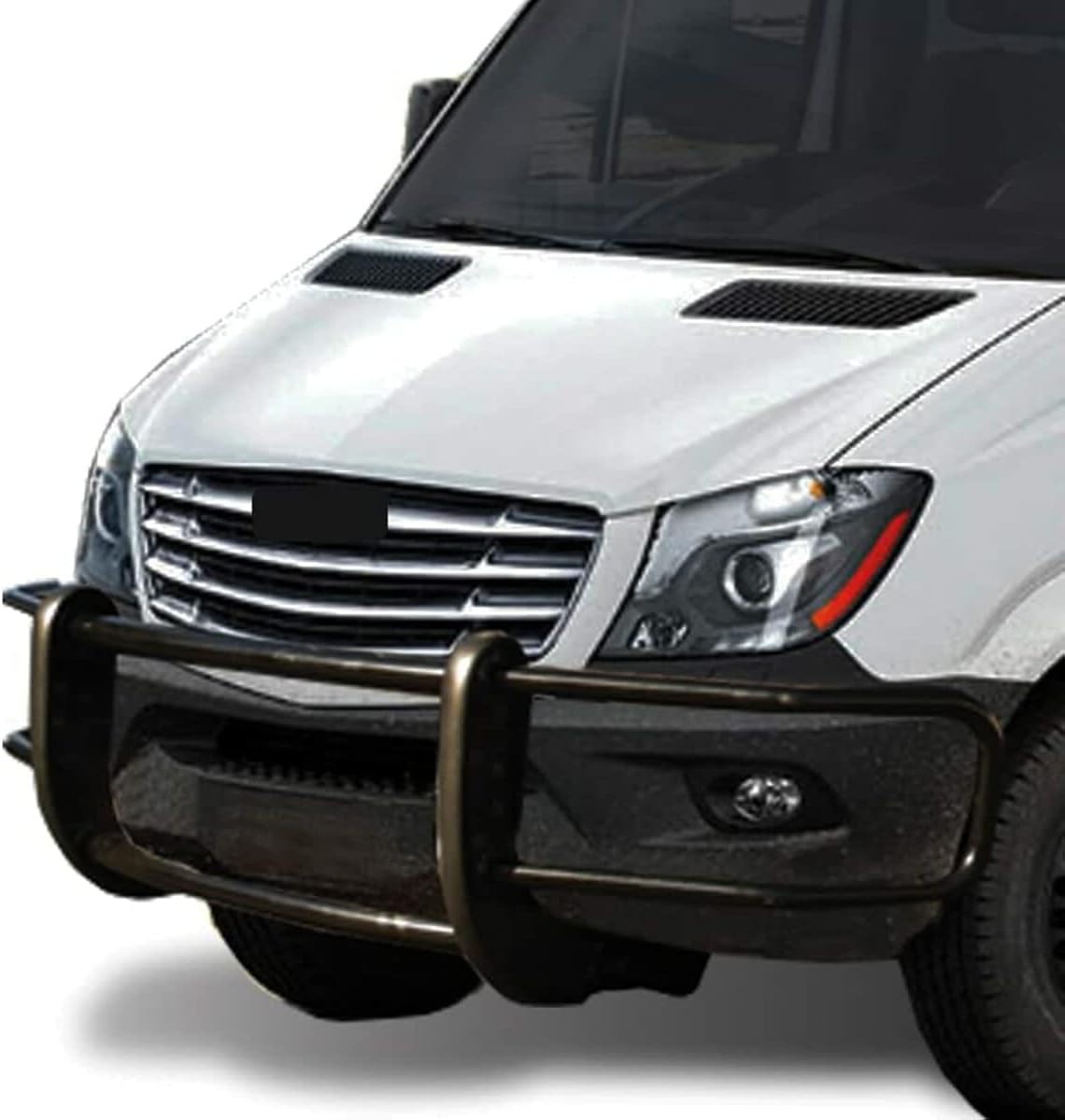 Black Horse SPARTAN Grille brush Bumper Guard Modular Black Compatible with 07-09 DODGE/FREIGHTLINER SPRINTER FULL SIZE VAN, 10-26 MERCEDES-BENZ SPRINTER FULL SIZE VAN (EXCL.15-24 4X4)-17D501MA