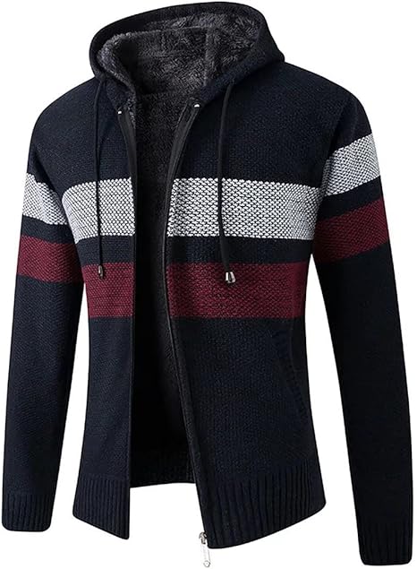 Cardigan Di Lana Donna Con Doppia Cerniera - Maglione Invernale Lavorato A Maglia - Casual Elegante - Foto 2