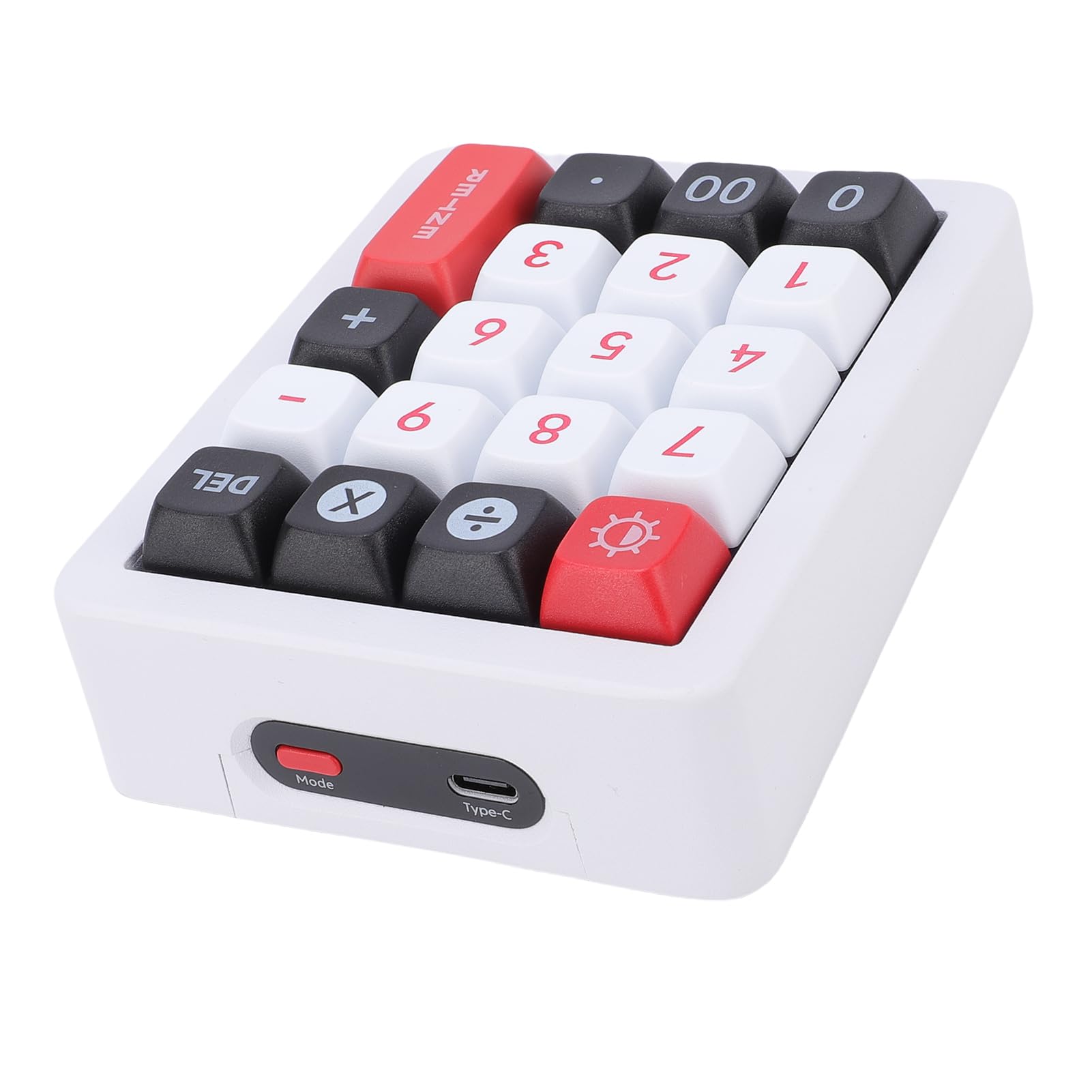 Sxhlseller Pavé Numérique Mécanique, Clavier Numérique rétroéclairé RVB Programmable à 19 Touches avec Câble USB C et Commutateurs Rouges, pour Saisie de Données de comptabilité pour (White)