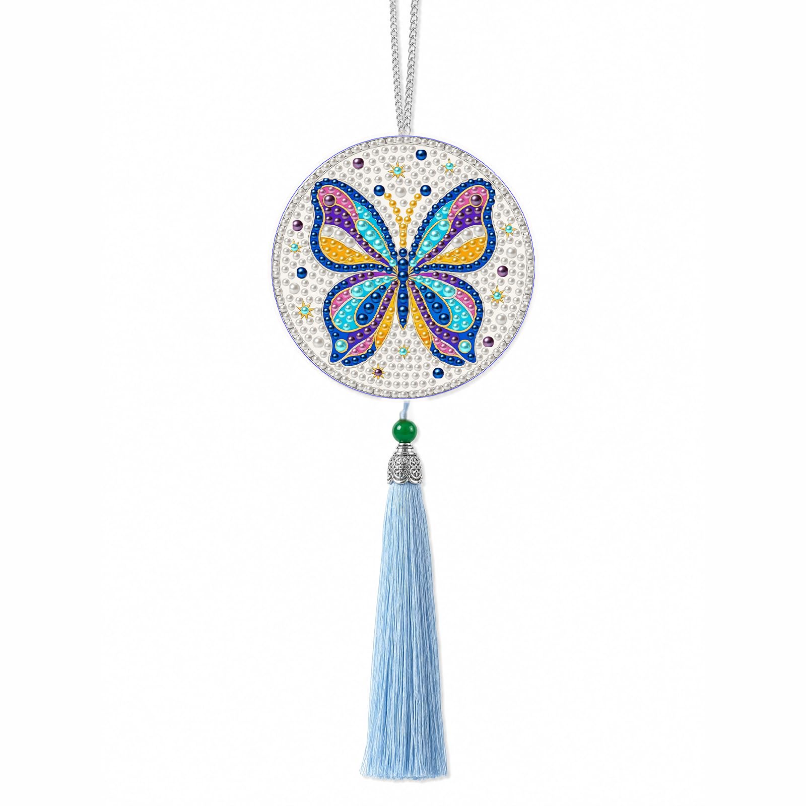 POETRYDRAW Butterfly DIY Diamond Art Car Mirror Charm Pendant