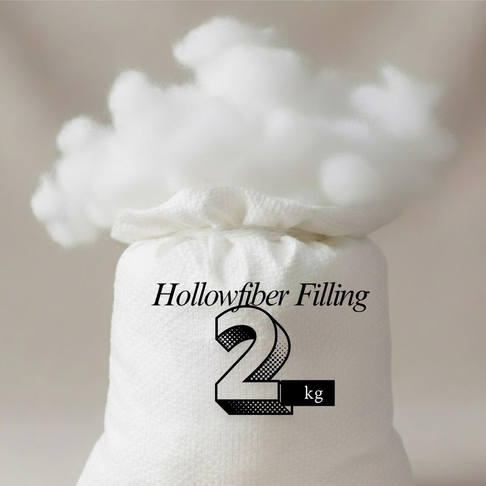 Arlinens White 2Kg Holllow Fibre Stuffing,Cushion Stuffing Hollowfibre Polyester Stuffing/Soft, Lightweight Filling For Dolls, Crochet, Knitted Toys/Hypoallergenic