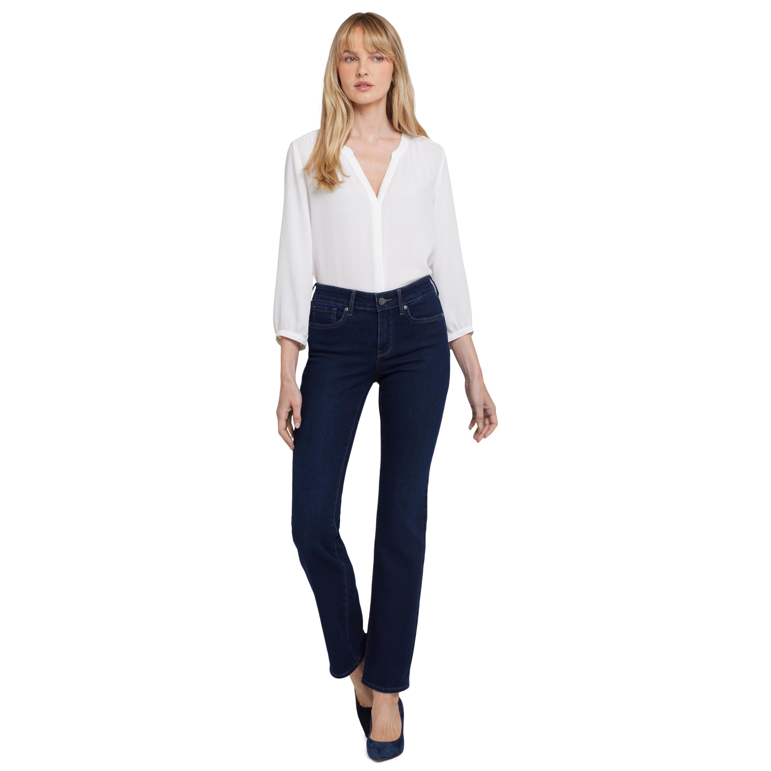 NYDJ womens Marilyn Straight Denim jeans, Black Bdm, 12 US — view 68