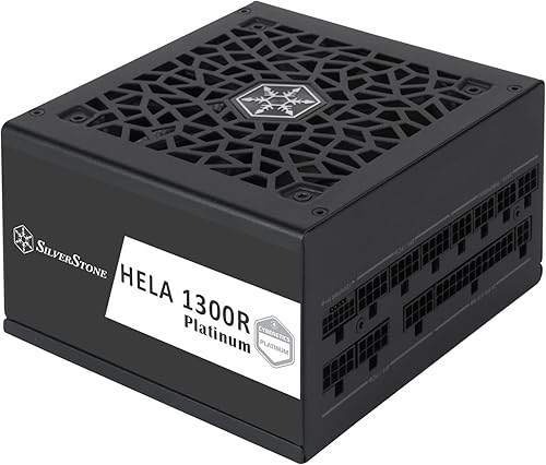 SilverStone Technology HELA 1300R Platinum ATX 3.0  PCIe Gen 5 1300W Fuente de alimentación totalmente modular con dimensiones compactas,