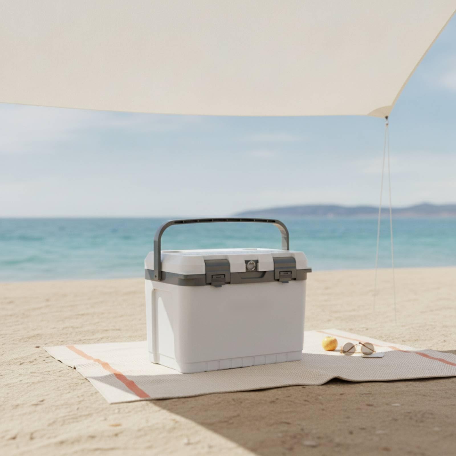 rockible Nevera Térmica con Acumuladores Frío Compacta Nevera Camping con Asa Aislada Refrigerador para Viajes en Coche