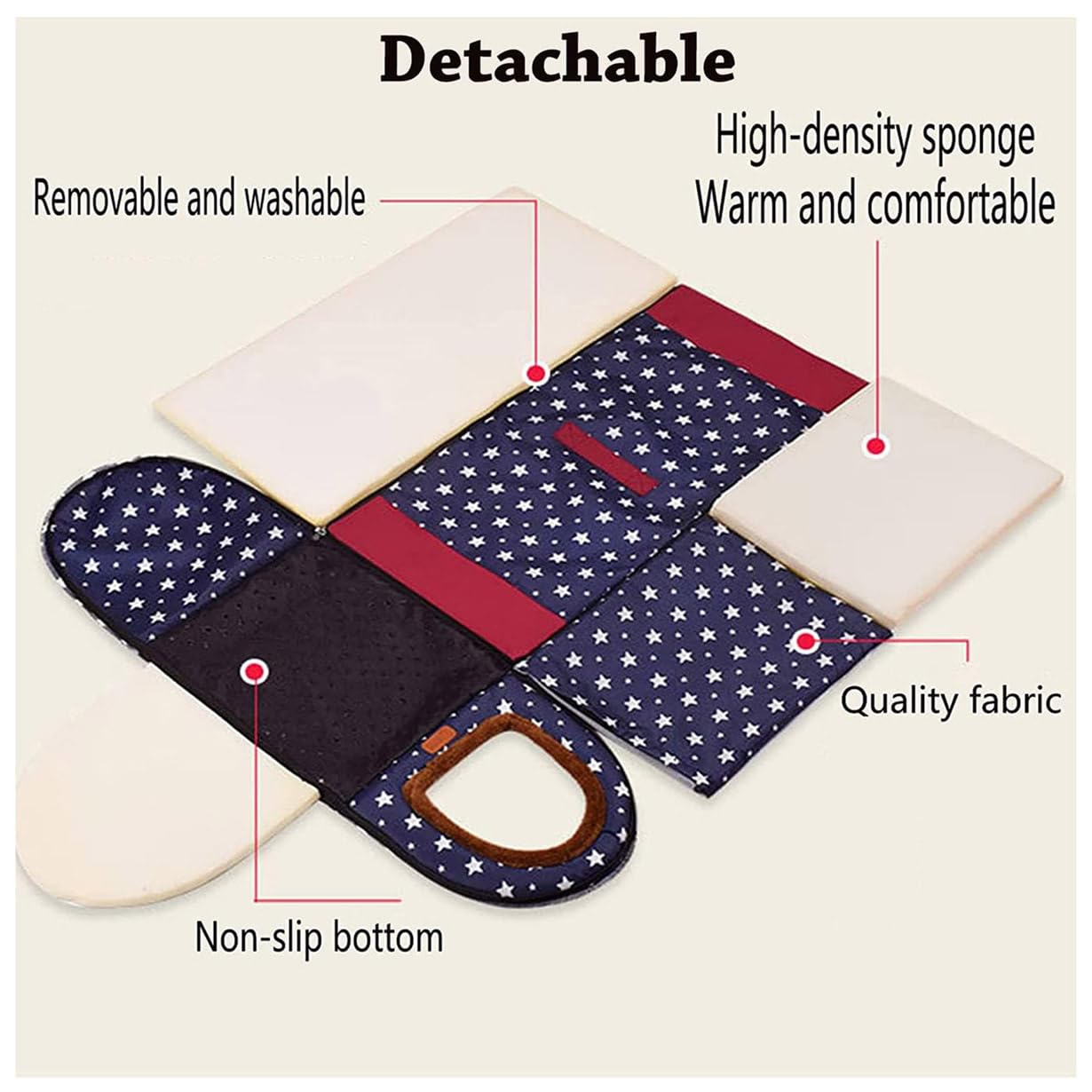 Cuccia per Cani Extra Large, Lussuosa Cuccia per Cani di Taglia Grande, XL Cuccia per Cani Grande Letto per Cane Rifugio per Gatti per Cani di Taglia Grande e Media, Interno Esterno (XL(75