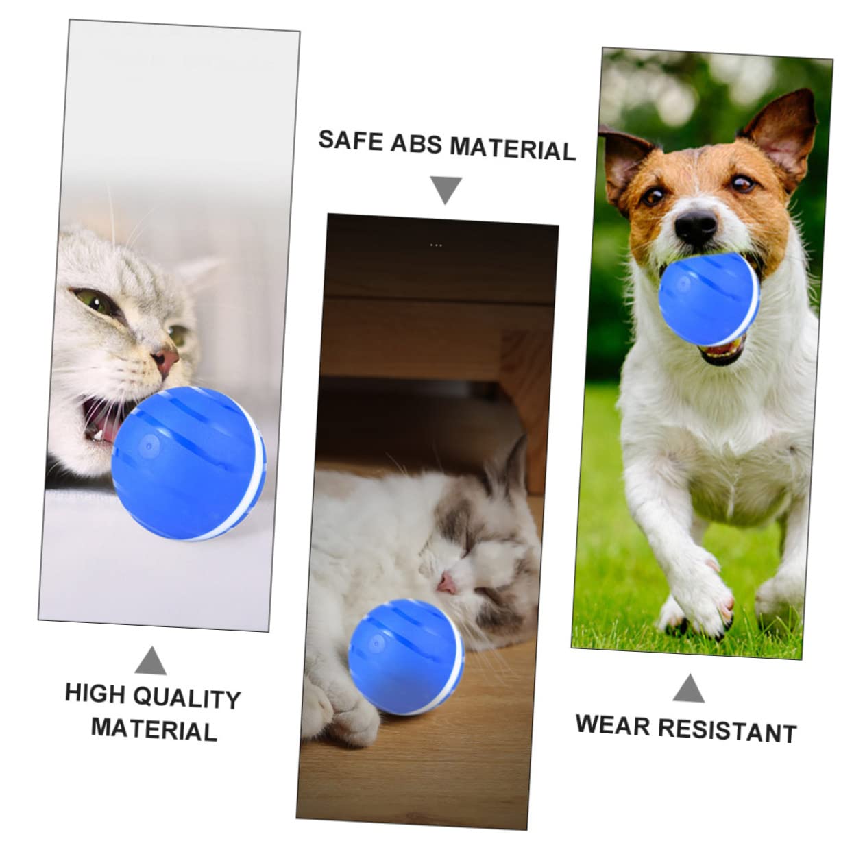 Kisangel 3piezas Juguete Interactivo Automático para Gatos Bola De Luz Led USB Recargable Juguete De Movimiento para Mascotas Diversión Sin Fin Casa