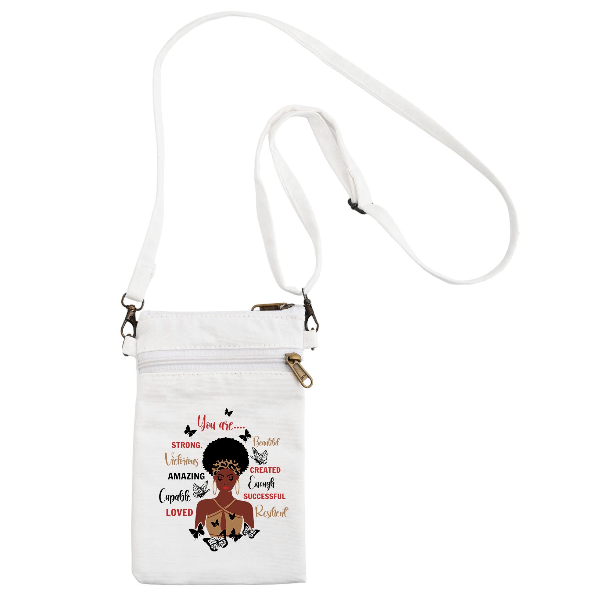 Lify Women's Crossbody Mini Bag,Floral and Quote Printed bag, Lightweight Adjustable Purse, Durable Shoulder Sling Bag - 1 Piece