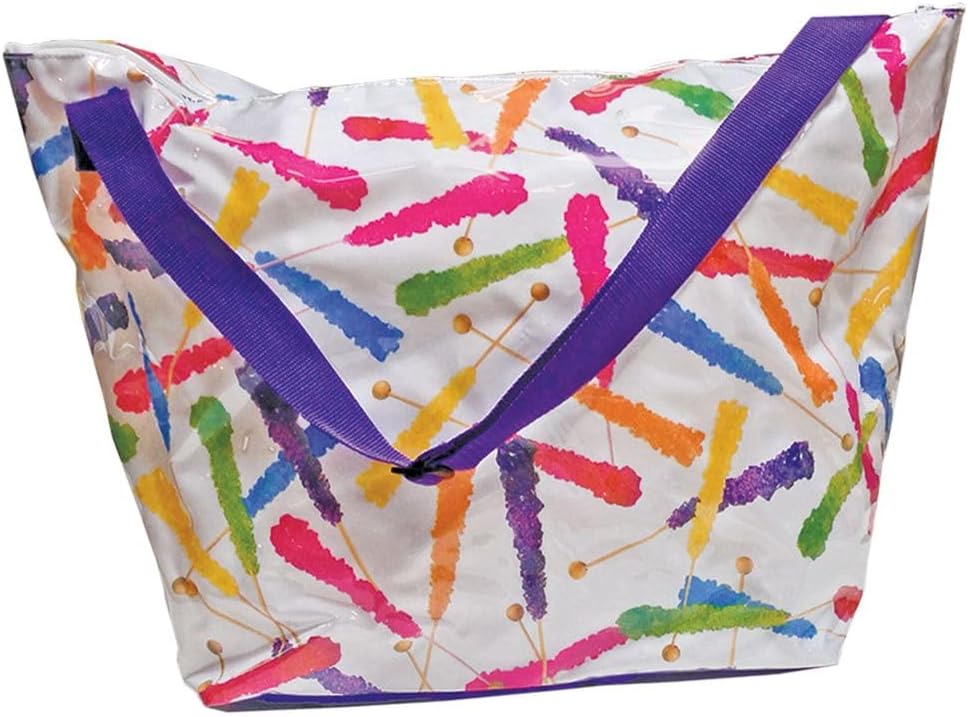 iscream 23.5" x 16" Weekender Travel Tote Bag with Wipe Clean Exterior and Adjustable Strap - Rock Candy