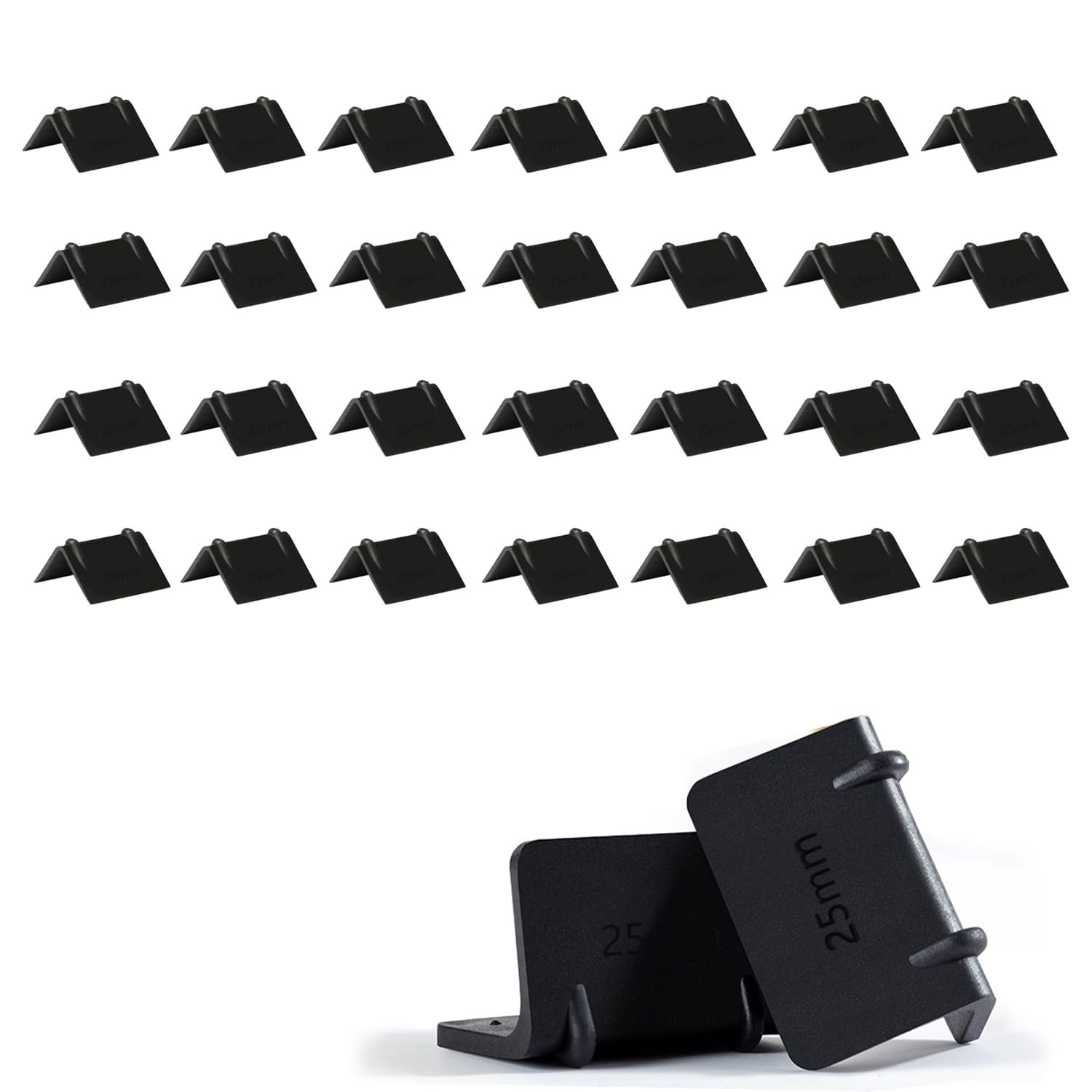 Zzcy Black 30 Pieces Edge Protectors Packaging Carton Corner Protectors Robust Edge Protection Lashing Strap With Ratchet Cargo Corner Protector Thicken For 25 Mm Wide Lashing Straps(Black)