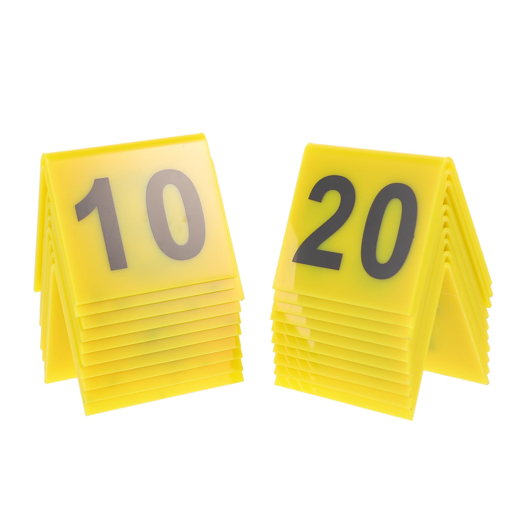 ULTECHNOVO 20Pcs Acrylic Shaped Table Number Markers Restaurant Table Numbers Multi Function Number Tags for Events Cafes Bars and Parties