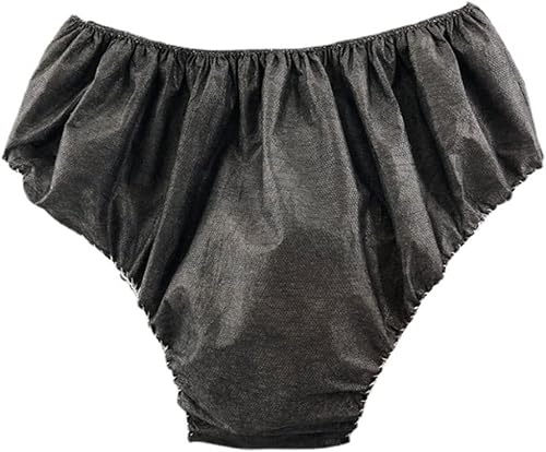 50 piezas bragas desechables transpirables no tejidos calzoncillos para SPA viaje salón de belleza, Negro -