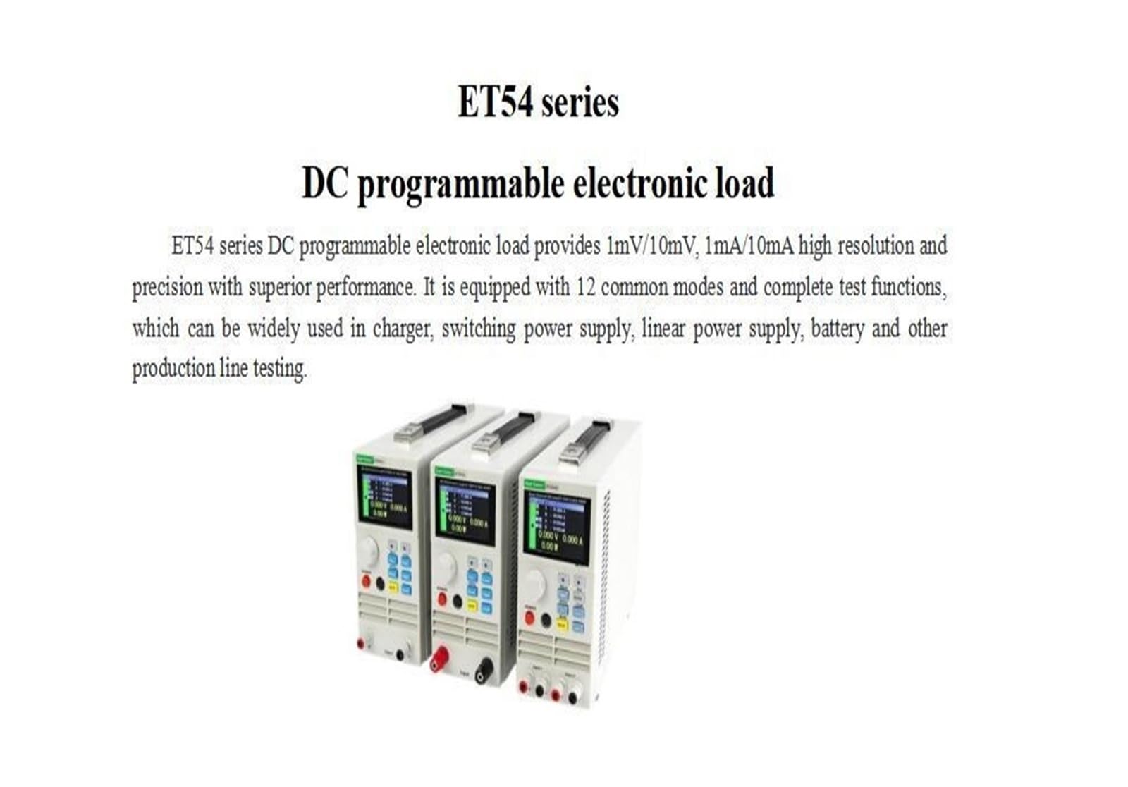 probador de batería, Probador de batería profesional programable ET5411, comprobador capacidad carga electrónica CC 400 W alta precisión