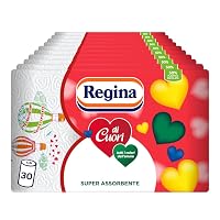 Regina di Cuori, 30 Rotoli di Carta Cucina a 2 Veli