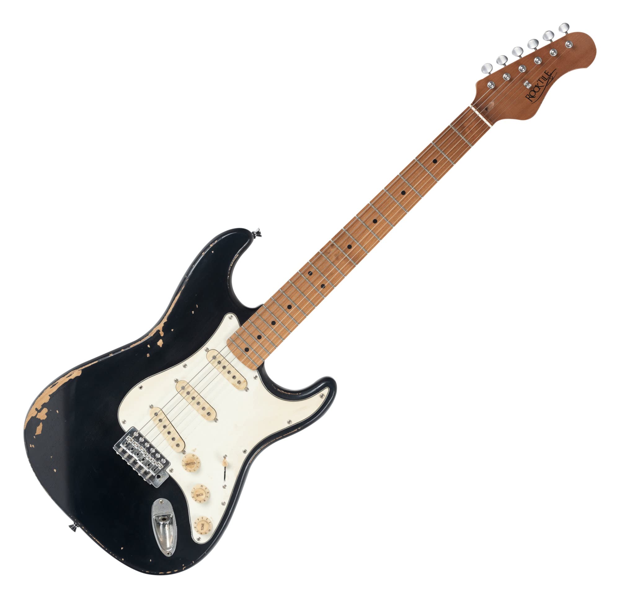 Rocktile Vinstage ST-RMBK Chitarra Elettrica Black, Generale, Peso: 3 | Modello: ST-RMBK, Serie: Vinstage, 4 kg, Numero di corde: 6, Orientamento: Destrimano, Corpo, Forma corpo: ST-Style, Manico