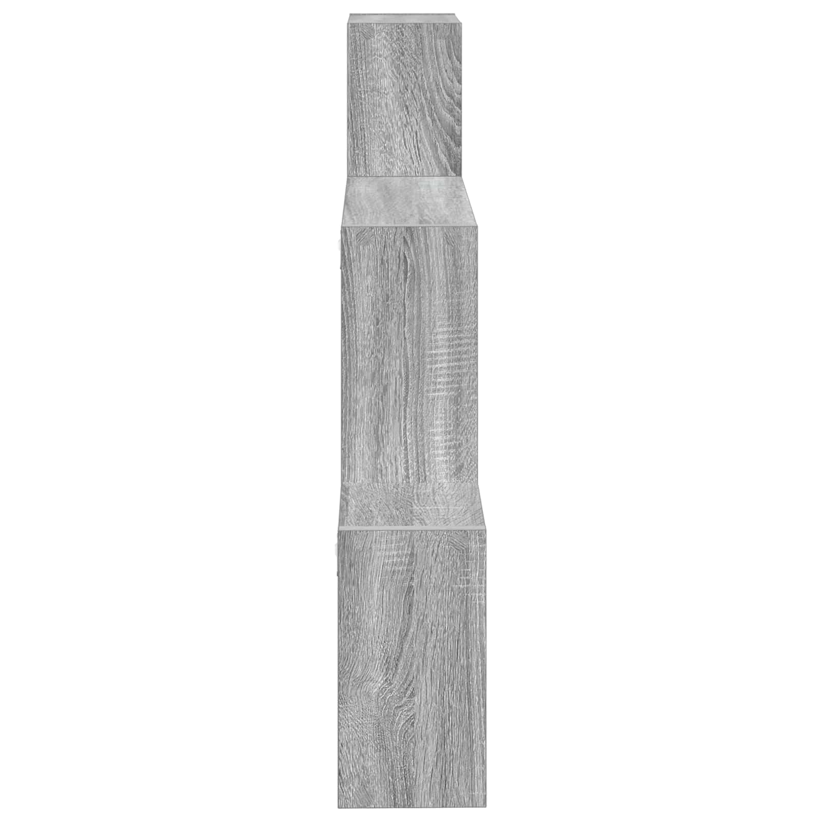 Wandregal Wandhalterung Grau aus Holzwerkstoff 91,5 x 15 x 76 cm rechteckiges Wandboard platzsparend für Wohnzimmer Schlafzimmer Büro mit viel Stauraum und einfacher Montage