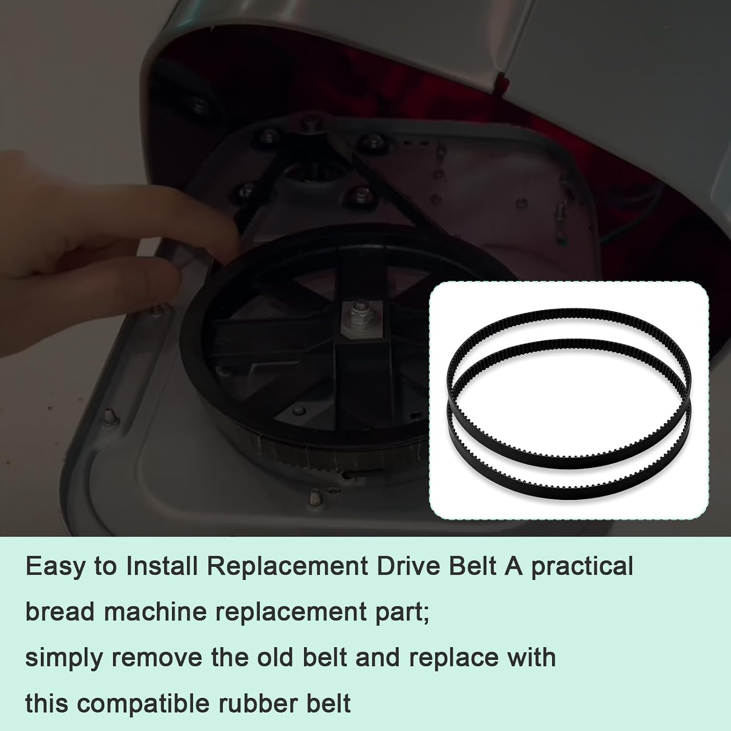 2 Pack Bread Machine Motor Drive Belt for Sunbeam 5891 and Rosewill R-BM-01