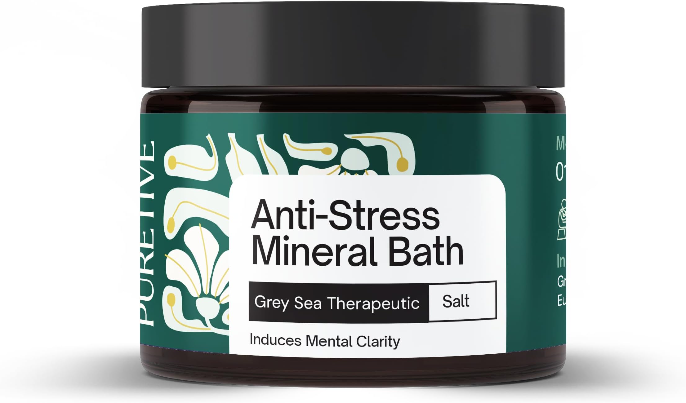 Puretive Botanics | Stress Relief Mineral Bath Salts | 100% Therapeutic Bath salts with Essential Oils (100g)