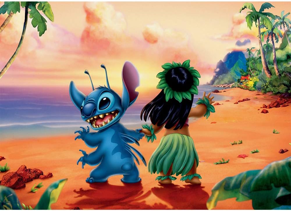Amazon Com Fondo De Fotos De 3 X 5 De Dibujos Animados Lilo Y Stitch Fotografia De Fondo Para Cumpleanos Hawaii Luau Baby Shower Telones De Fondo Para Nino Y Nina Electronica