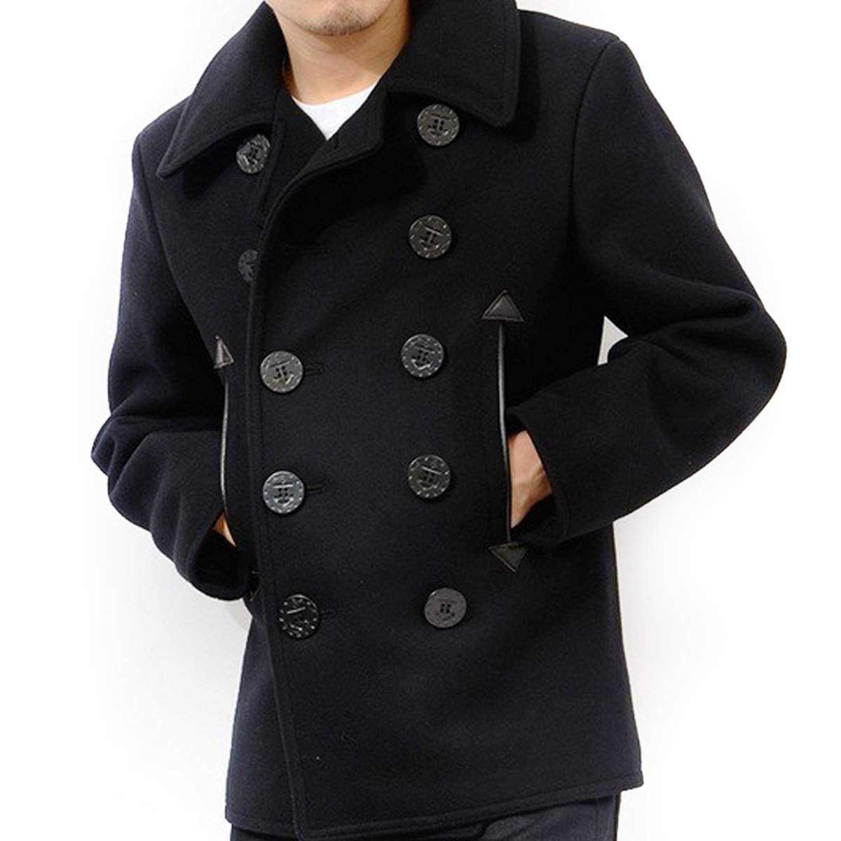 バズリクソンズ　ウィリアムギブソン ピーコート　pコート34 br12394 楽天市場】【BUZZ RICKSON'S/バズリクソンズ】「Type Black Pea Coat