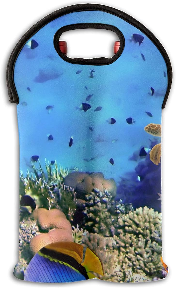 Sea Animals 2Bottle Wine Tote Wine/Water Bottle Tote
