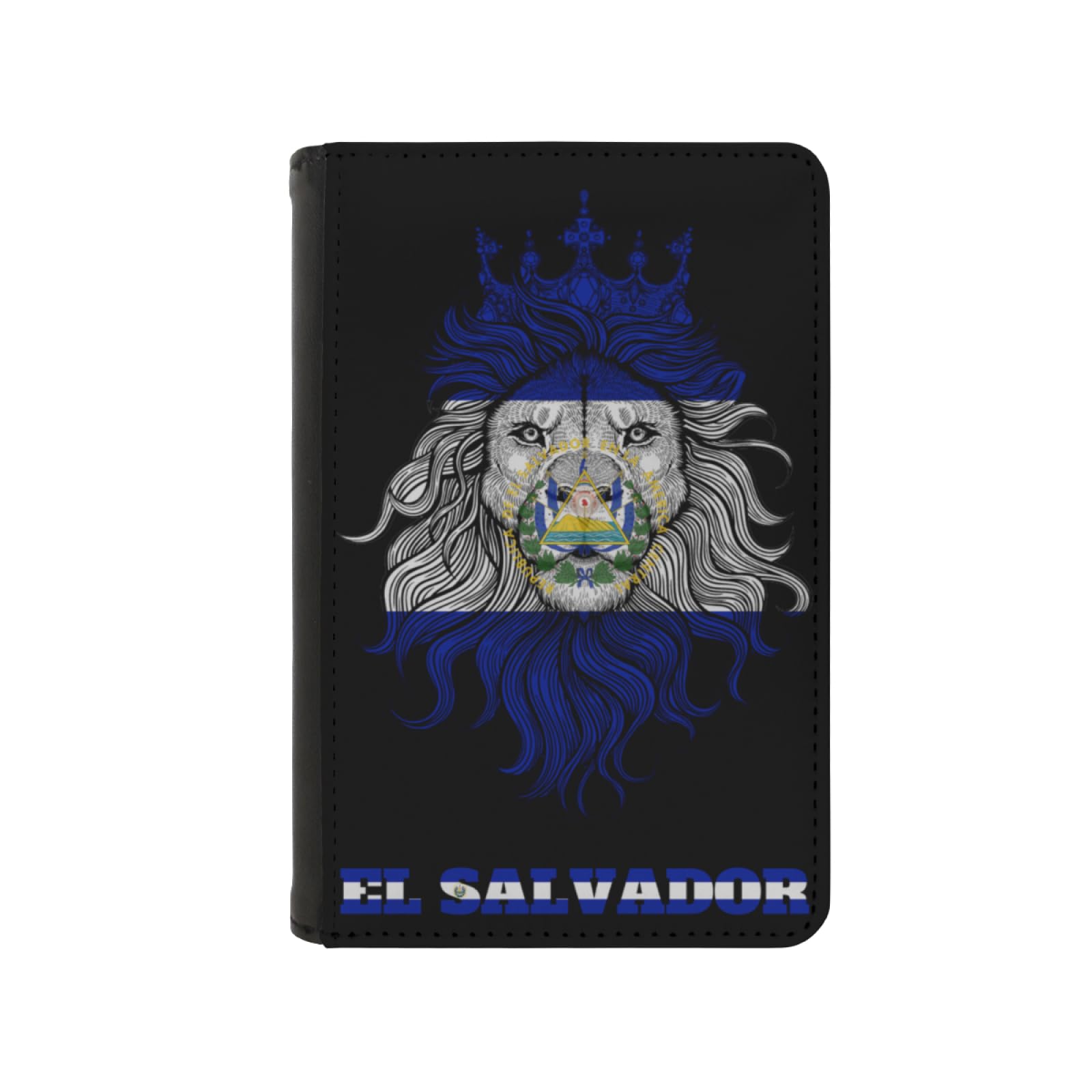 Passport Holder Cover Lion EL Salvador Salvadorean Flag PU Leather Case Wallet Passport Book Protector for Women Men Flying Travel Fashion Gift