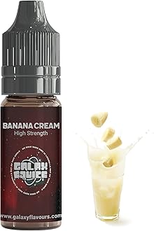 Banana Cream Flavouring - High Strength Food Flavoring - 230+ Flavours -10ml Bottle.