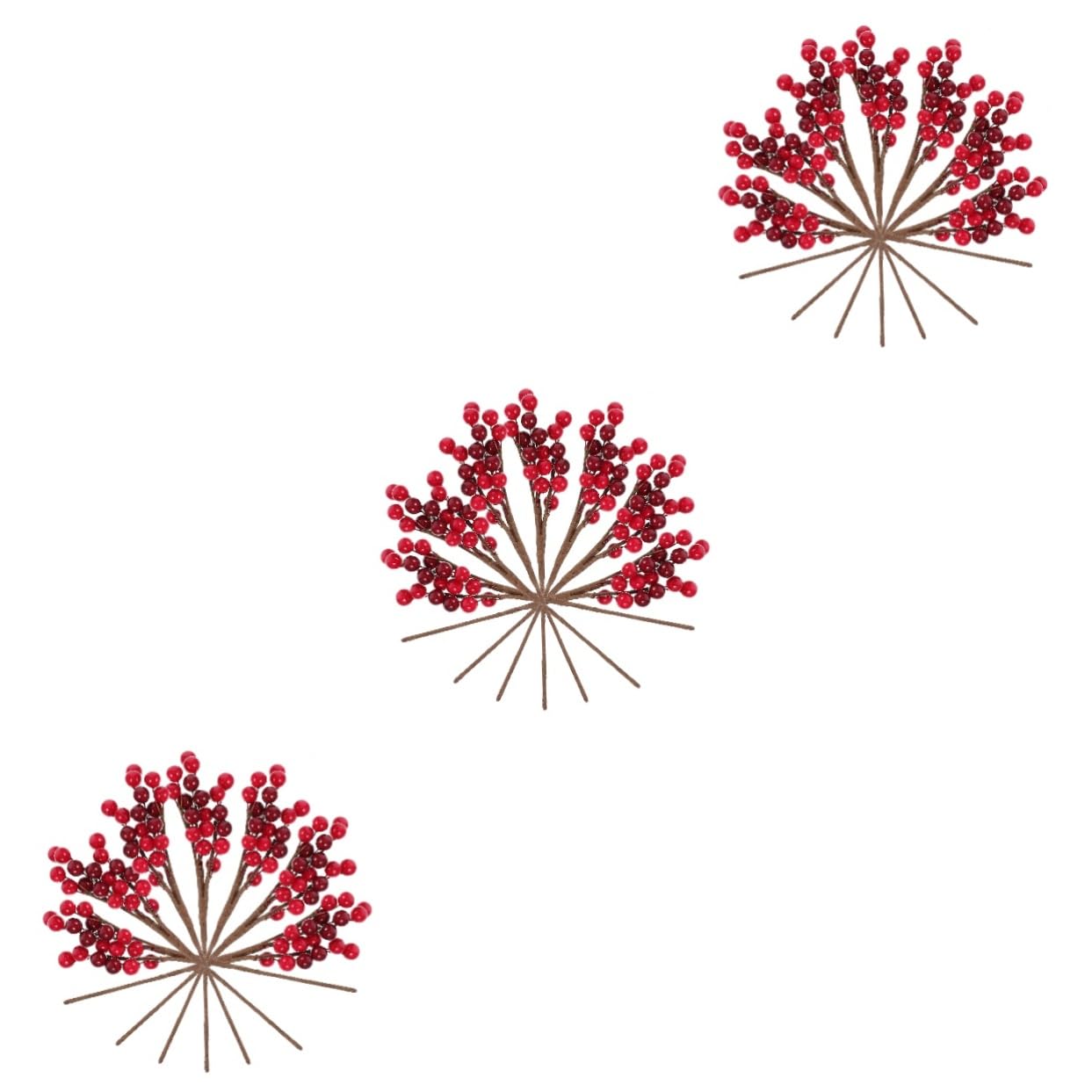 Cabilock 30 Pz Gambo di Bacche Rosse Artificiali Floreali Natalizie Bacca Rossa Artificiale Steli di Bacche Natalizie Spuntini a Bacca Rossa Decorazioni Natalizie Arredamento Schiuma