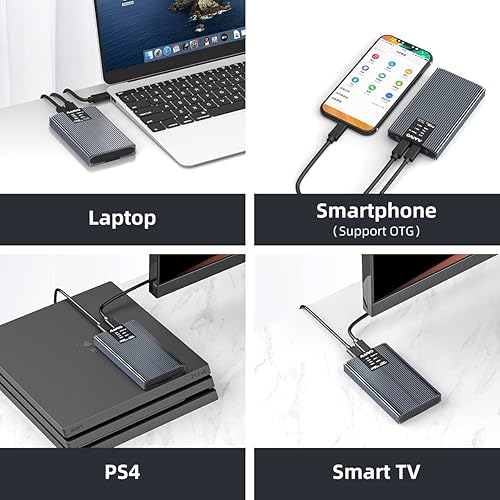 Miniatura 6 de MAIWO NVMe M.2 Duplicator Dual Bay Clone Enclosure USB a NVMe SSD Docking Station Compatible con función de clonación y copia sin conexión-K2022P