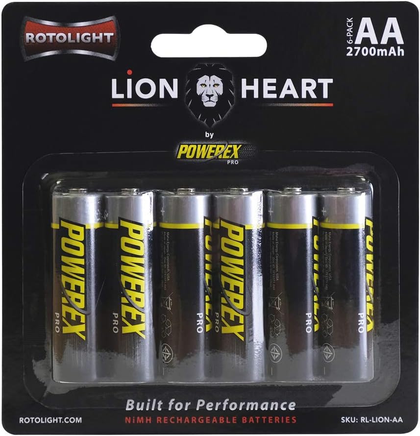 Rotolight 2700 mAh AA NiMH Rechargeable Batteries - Black