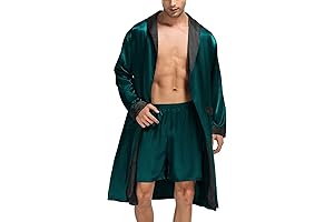 Casanova Men's Satin Robe and Shorts Set