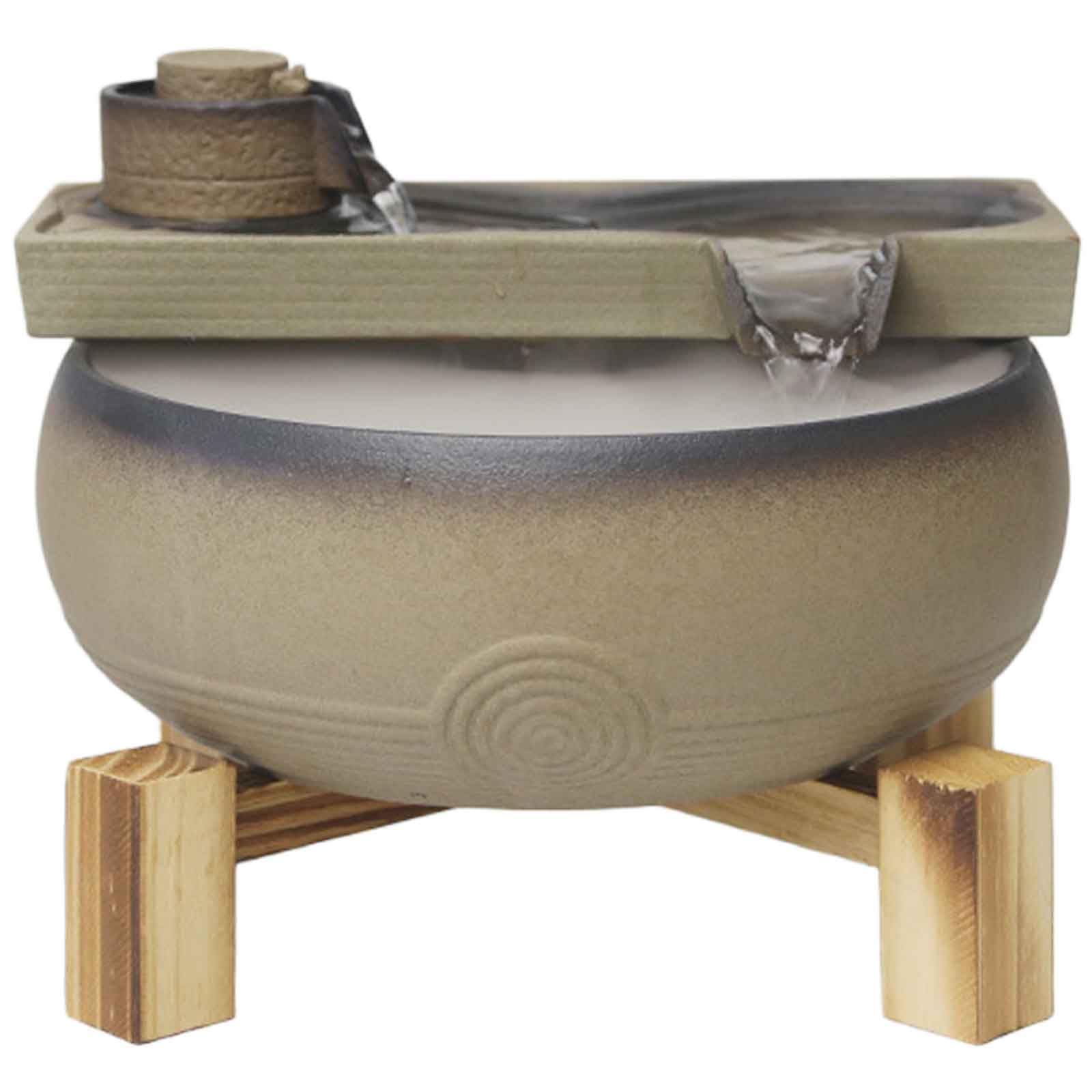 Desktop fountain, Tabletop Fountain Indoor Waterfall Meditation Office Relaxing Ambiance for Home and Décor(C~with Atomizer)