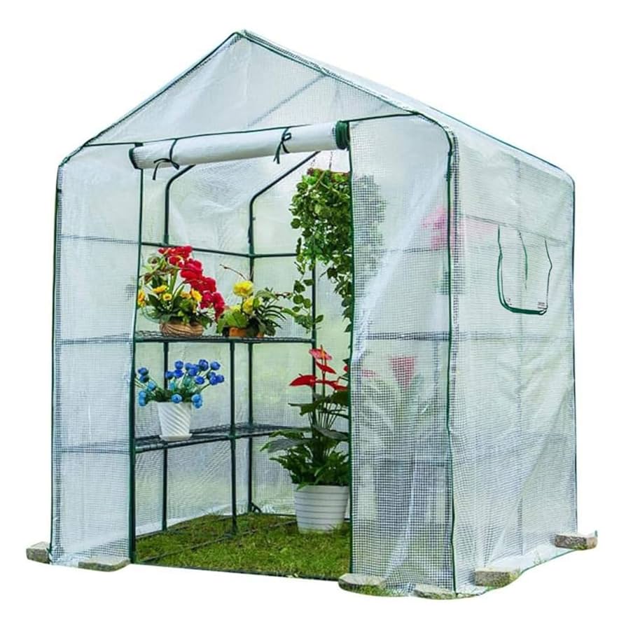Amazon.co.jp: Shilanmei 温室 ビニールハウス PVCビニール