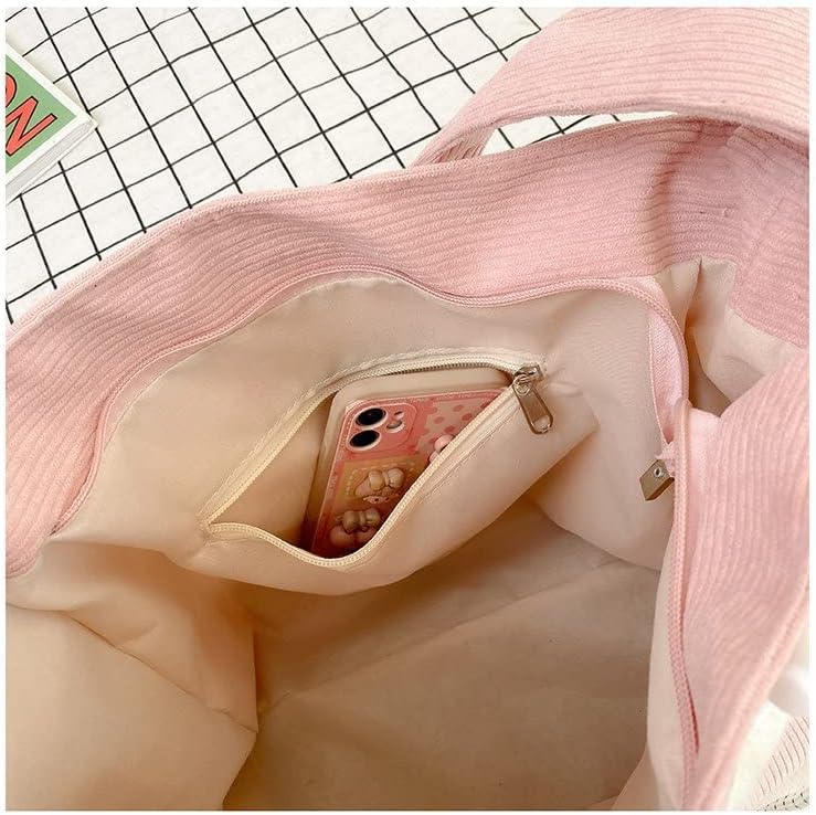 Cute Five-pointed Star Shoulder Bag for Women Canvas Tote Bag Crossbody Purse with Star Pattern Versatile Fashion Handbag