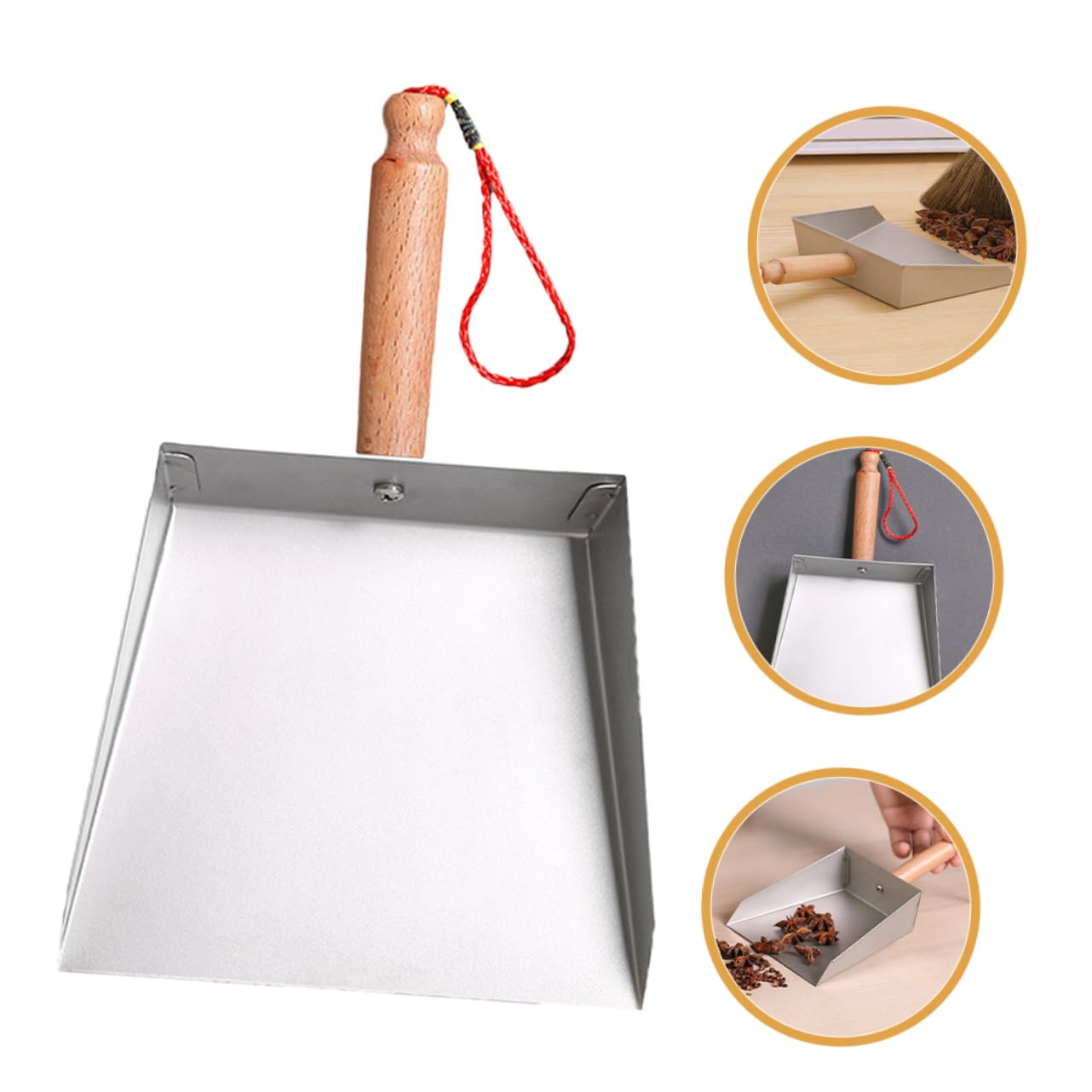 Yardenfun 2 Szt Szufelka Szeroka Płaska Mała Metalowa Szufelka Ręczna Łopatka Do Kominka Ręczna Łopatka Do Popiołu Szufelka Do Popiołu Kominkowego Łopatka Ze Stali Nierdzewnej Łopatka Ze