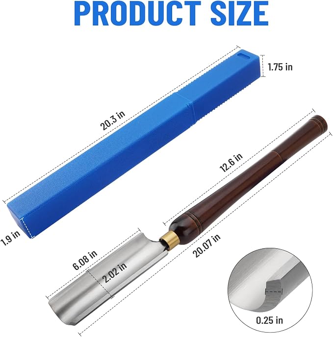2 in HSS Roughing Gouge Lathe Chisel Wood Lathe Turning Tool Bowl Gouges For Woodturning miniatura 2
