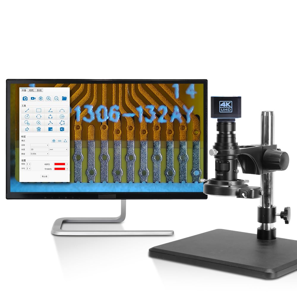 HAYEAR Fotocamera per microscopio digitale 4K UHD ad alta velocità 4K 1080P 60fps HDMI Misurazione fotocamera a colori CMOS USB Storage Dual HDMI USB3.0 Uscita compatibile Windows/iOS Supporto