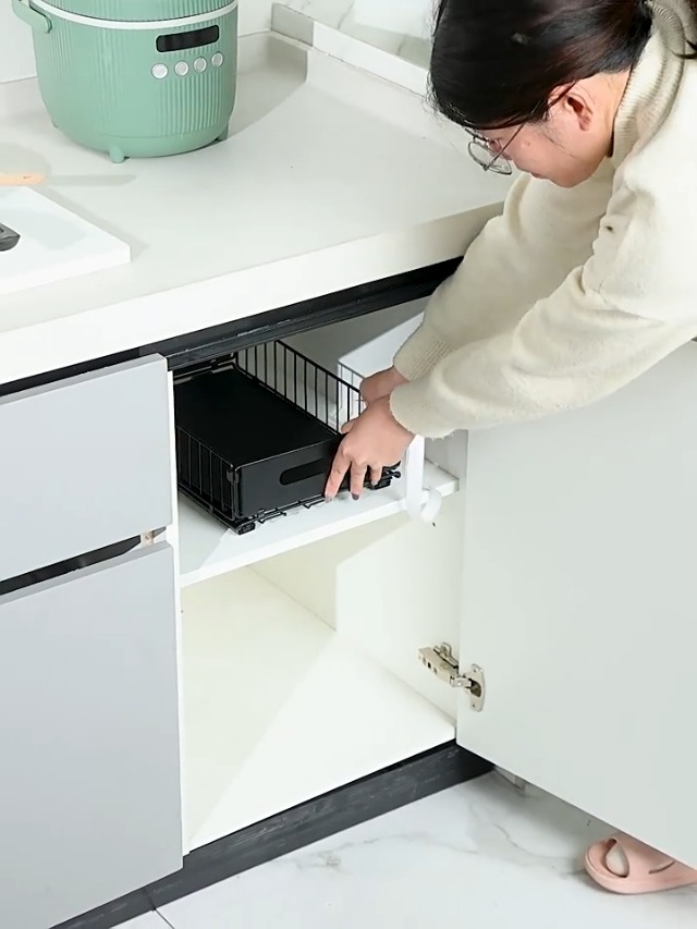 YunNasi Trek Kabinet Organizer Vast met Lijffilm, Duty Trek Out Keuken