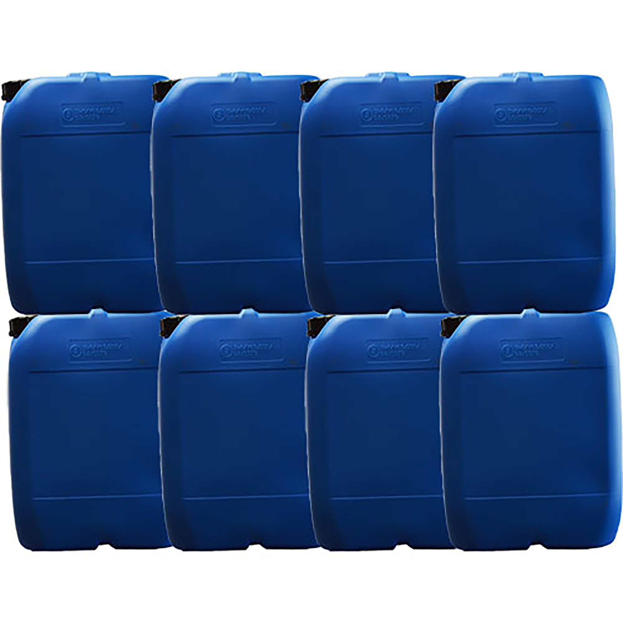 ITP Packaging 8 x Blue 20 Litre Plastic Jerry Can with Tamper Evident Cap Water Storage for Camping and Caravanning